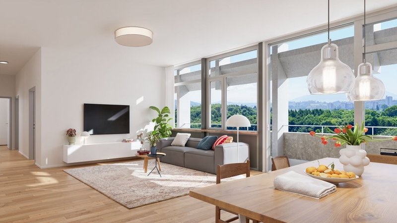 Wohn- und Esszimmer - Rendering