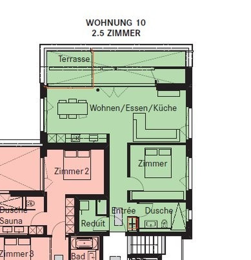 Grundriss 2.5-ZWG Attika