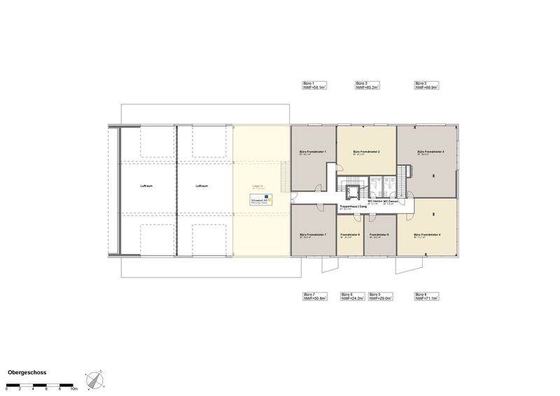 Geschossplan Büros