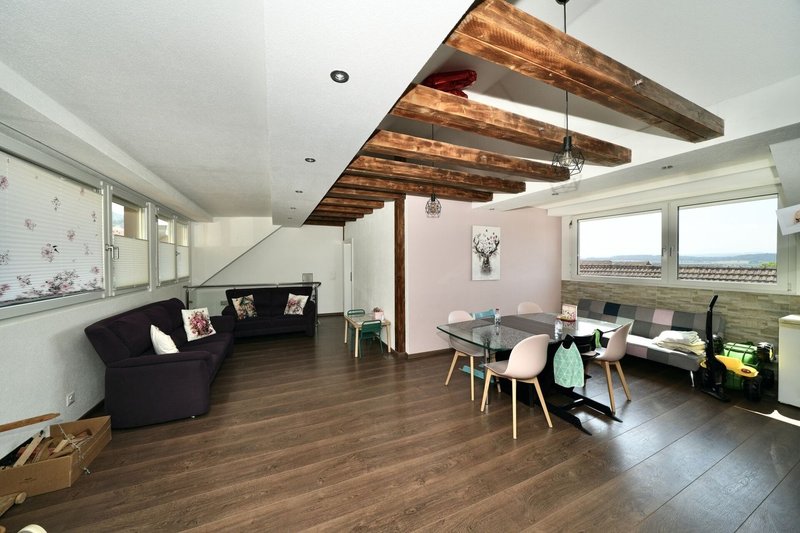 Küche, Wohn und Essbereich