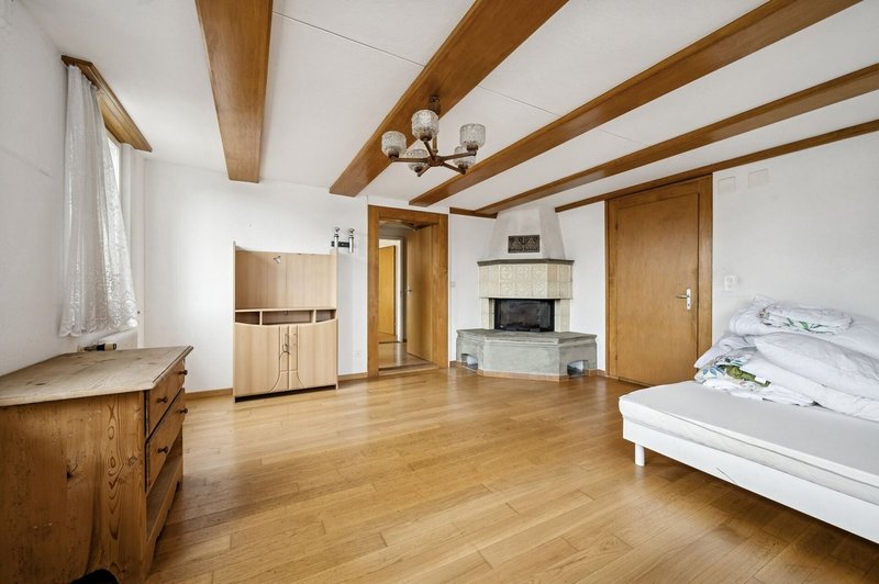 Wohnzimmer mit Cheminée