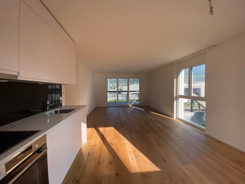 Küche und Wohnzimmer