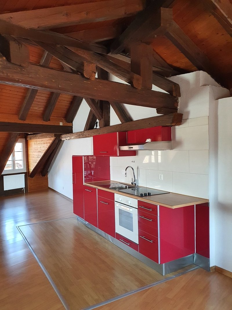 Küche und Wohnzimmer