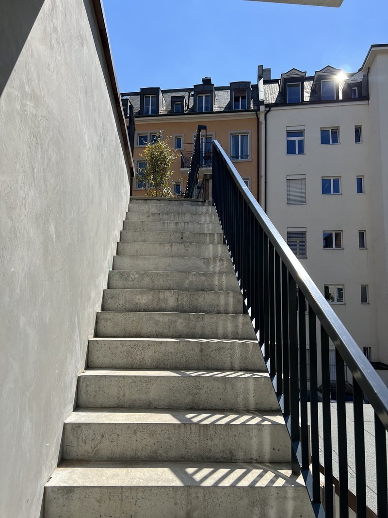 stairs to private terrace