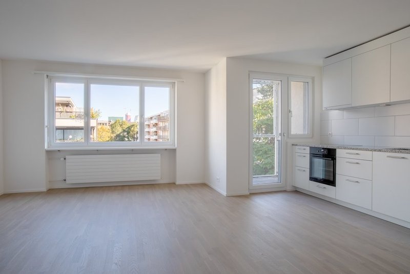 Wohn-, Ess- und Schlafzimmer und Küche