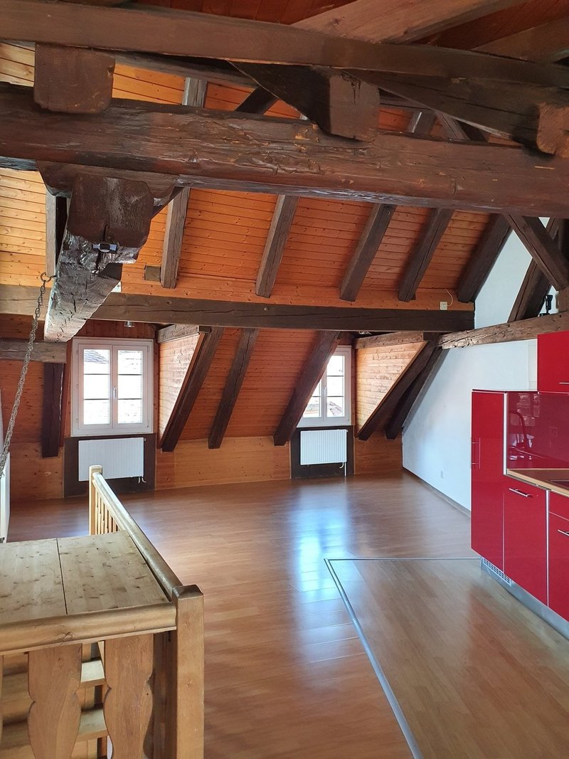 Küche und Wohnzimmer