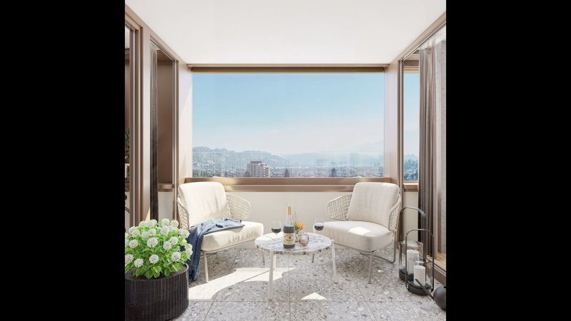 Loggia - Referenzbild (Blick auf Pilatus)