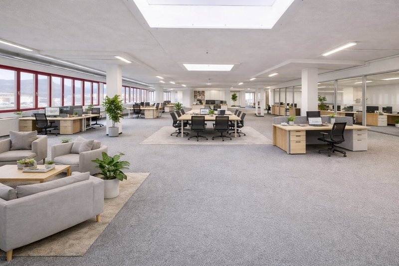 Visualisierung: Beispielhafte Darstellung einer möglichen Nutzung der Fläche.