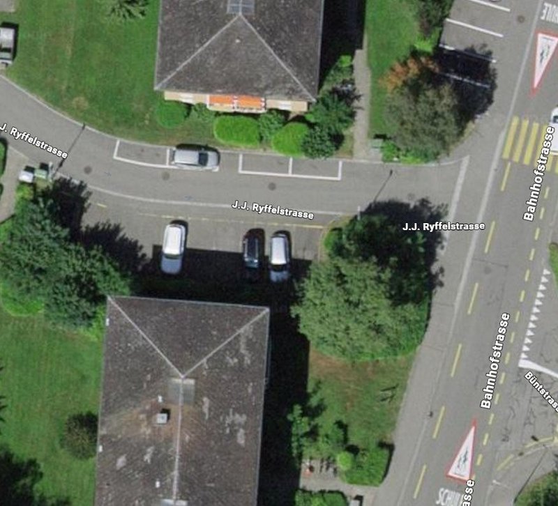 Lage des Aussenparkplatzes in Wettingen Quelle: Google Maps