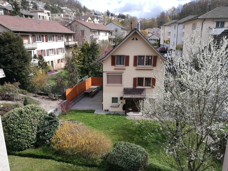 Blick vom Wohnungseingang Talaufwärts